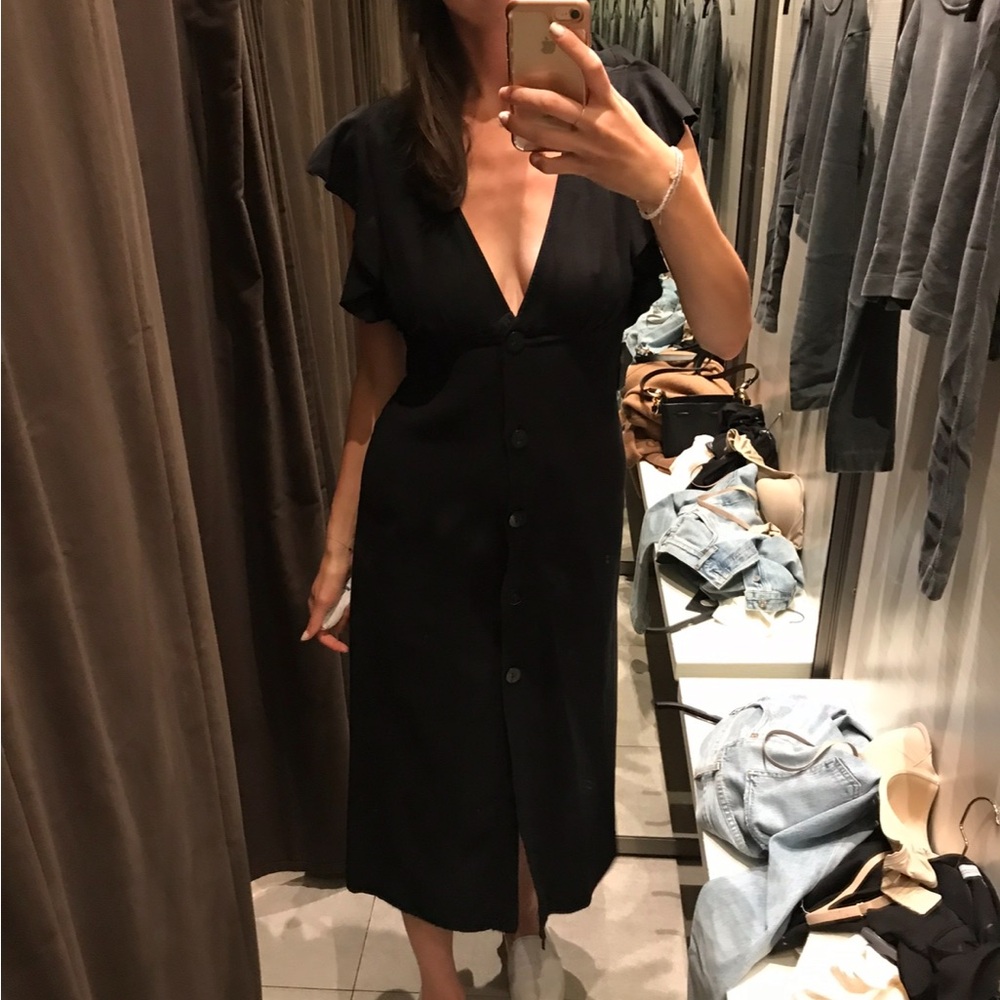 ZARA Midi Ruffle Dress